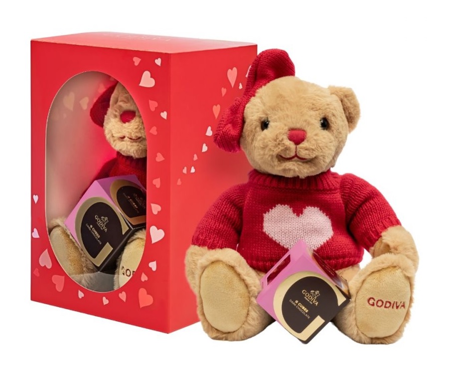 Plush Teddy Bear with Chocolate G Cube Truffle 5pcs Gift Set